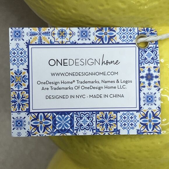 LEMON Ceramic Pottery Bud Vase Figural Yellow 3-D Textured One Design Home - Picture 11 of 17